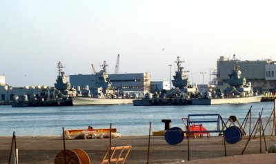 Ships in Port at Haifa, Israel