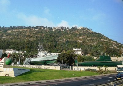 Boats from Haifa Naval Museum with Mt. Carmel in the Background