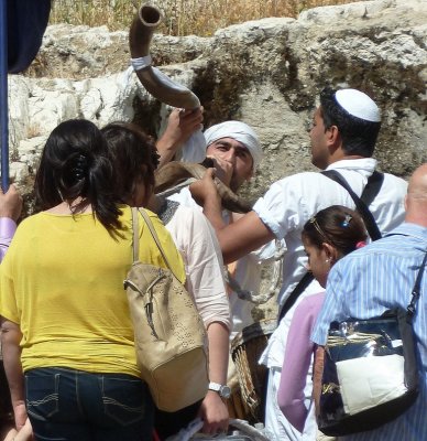 Blowing the Shofar at the Bar Mitzvah