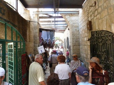 Our Guide, Yizhak, Leads Us into the Jewish Quarter of Jerusalem