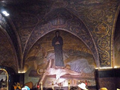 12th Century Mosaic in The Catholic Chapel of the Nailing of the Cross in the Church of the Holy Sepulcher