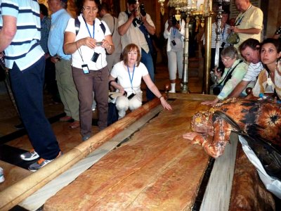 Stone of Unction Where it is Believed that Jesus' Body was Prepared for Burial
