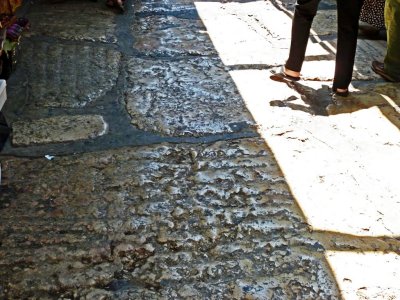 Ancient Roman Paving Stones in Jerusalem