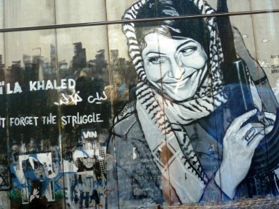 Graffiti on the Palestinian Side of the Separation Wall Around Bethlehem
