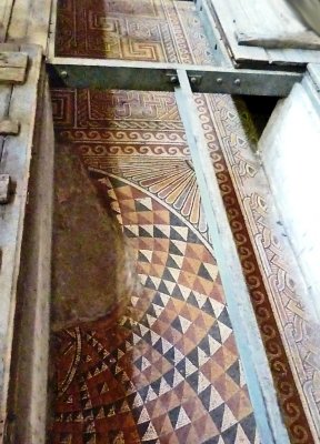The Mosaic Floor is from the Original Church of St. Helen (326 AD)