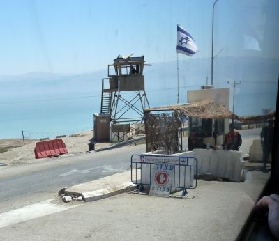 An Israeli Checkpoint beside the Dead Sea