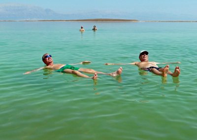 First Time in Bill's Life He Could Actually Float (in the Dead Sea)