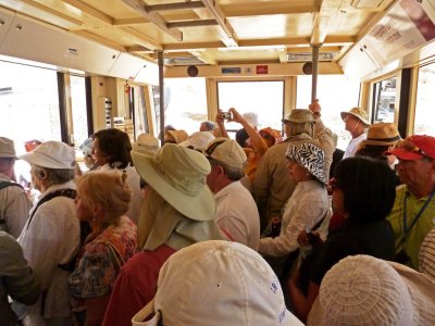 Riding the Cable Car to the Top of Masada