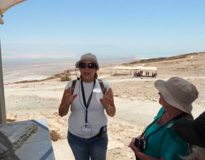 Sharon, Our Guide, at Masada