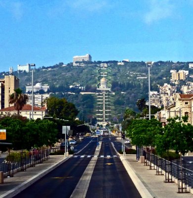 Hill Leading to the Shrine of Bab, Haifa, Israel
