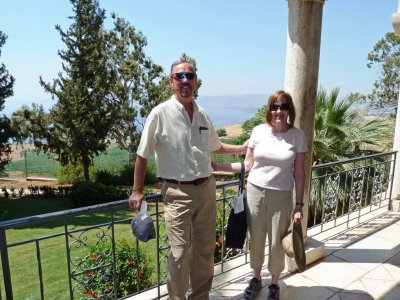 On the Terrace at the Church of the Beatitudes