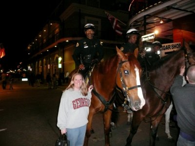 Barb On Bourbon St with NOPD