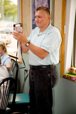 Vince on the video camera