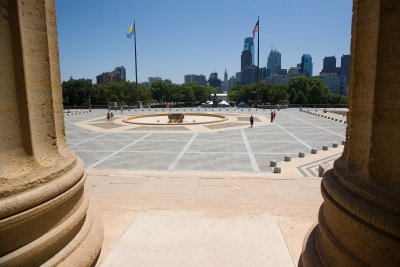 Philly Art Museum plaza view