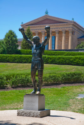 The Rocky statue at the Art Museum