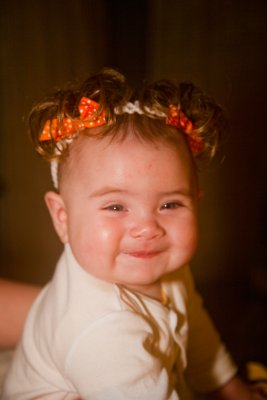 Look! I have pigtails! Thanks, Grandmom.