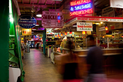 Once inside the Reading Terminal Market you can take your pick from sandwiches, pastries, pretzels or just about anything else.