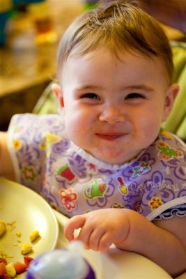 All smiles at dinner