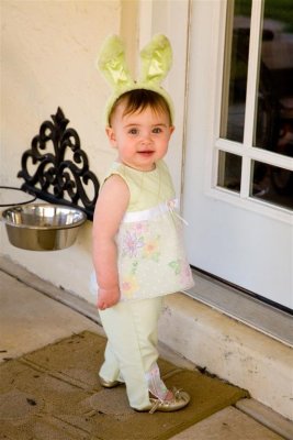 Amelia modeling her Easter outfit