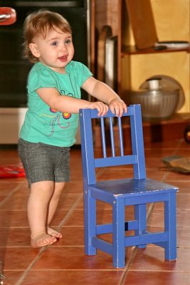 Loves to push this chair around