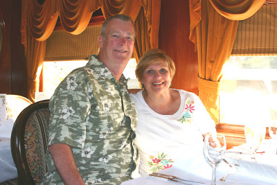 Harold and Joan on the Napa Wine Train