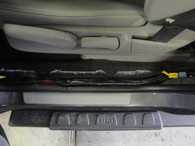 wiring along side of vehicle..