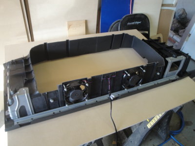 Fans mounted to rear storage compartment