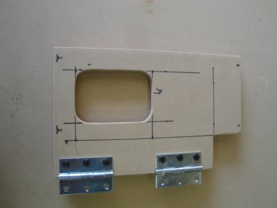 Hinged panel for tweet/rear amp.