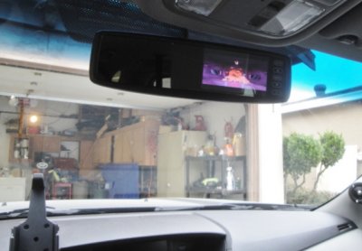 Note mirror monitor can input DVD signal (just used if needed to cue up movie, not for driving)