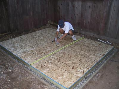 Floor boards down.