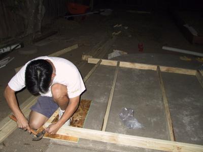 Framing rear wall