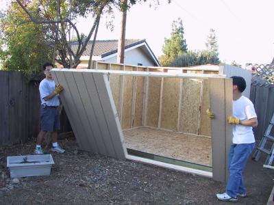 Last wall going in place