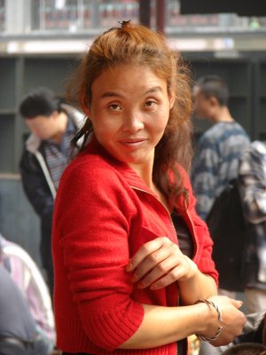 Ladies in Panjiayuan Market, Beijing, 2010