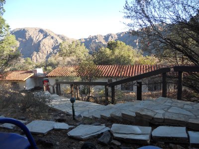 View from our porch at the Chisos Lodge in Big Bend NP.