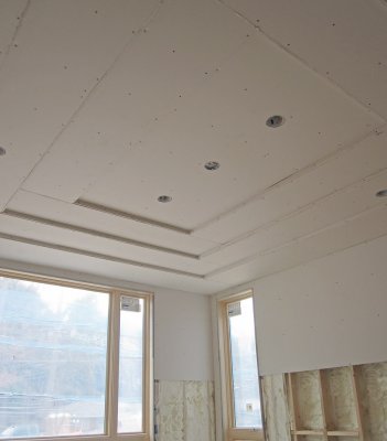 Day 133 - Sheetrock Started - Dining Room Ceiling