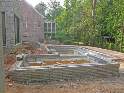 Day 210 - Patio Walls Done