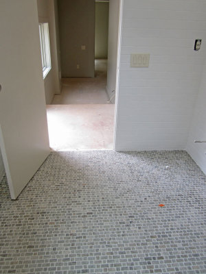 Day 221 - Upstairs Bath Grouted