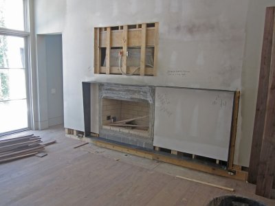 Day 246 - Metal Fireplace Surround Installed