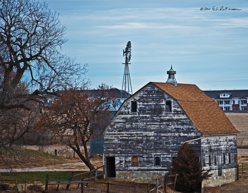 On the edge of Omaha stands this barn, the city keeps getting closer.
An image may be purchased at http://edward-peterson.artistwebsites.com/featured/city-encroachment-edward-peterson.html