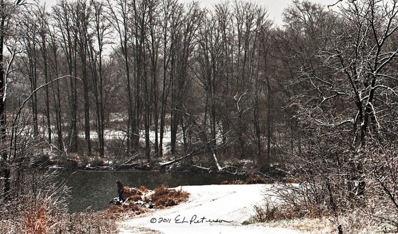 First snow storm of the year yielded only one fisherman out and about on this day. Wait till the lake freezes over, there are always plenty ice fishing.
An image may be purchased at http://edward-peterson.artistwebsites.com/featured/winter-fishing-edward-peterson.html
