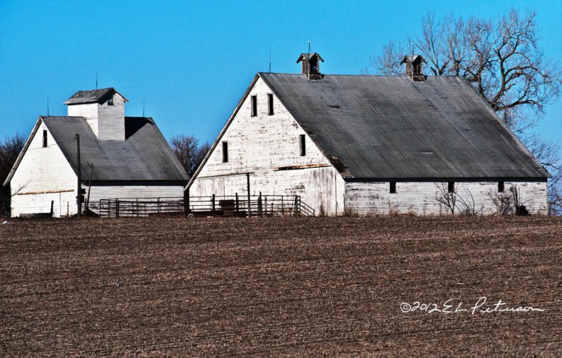 Found this pair of buildings side by side.
An image may be purchased at http://edward-peterson.artistwebsites.com/featured/barn-and-corn-crib-edward-peterson.html
