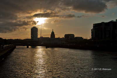 Dublin at sunset.