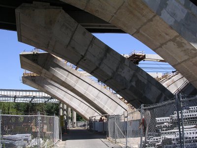 Mt. Vernon Bike Path under the new Wilson Bridge