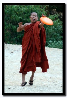 Monk Catches a Frisbee, Shan State, Myanmar.jpg