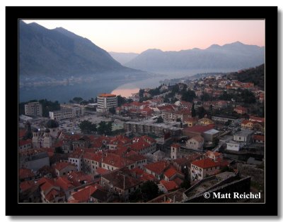 Sunset on the Kotor Fjord, Montenegro