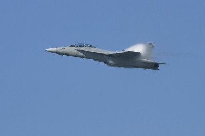 F/A-18 showing a little vapor
