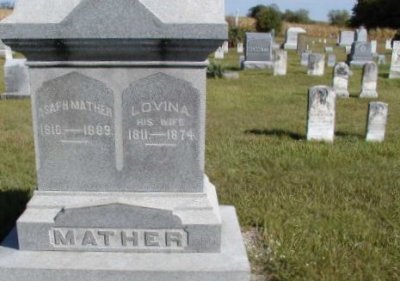 Mather, Asaph & Lovina (wife of Asaph) Section 2 Row 7