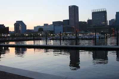 Inner harbor night view