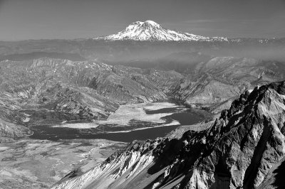 Mount Rainier and Spirit Lake from the crater rim, Study #1