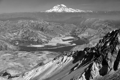 Mount Rainier and Spirit Lake from the crater rim, Study #2